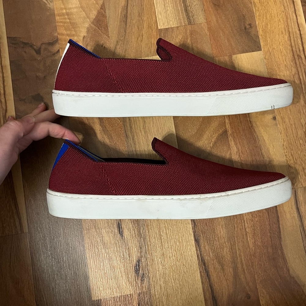Rothy's Women's Red and Blue Slip-On Sneakers - Picture 5 of 7